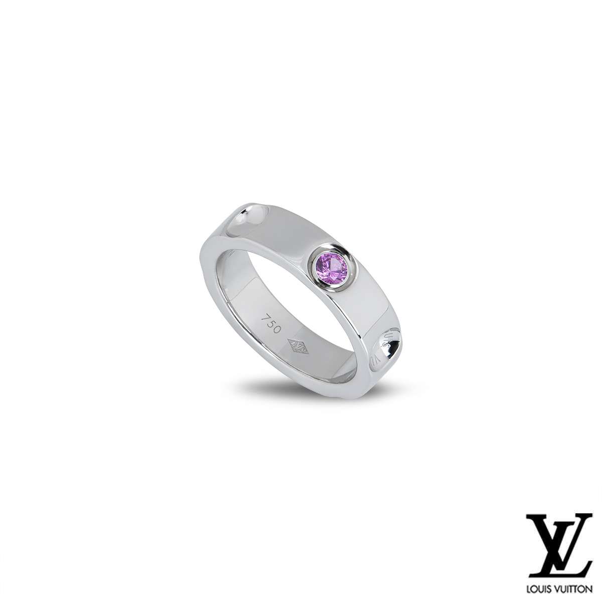 The Louis Vuitton 18k White Gold Wide Empreinte Ring Louis Vuitton